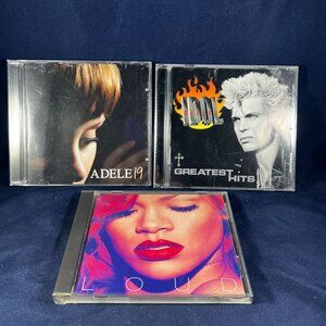 Adele 19 Billy Idol Greatest Hits & Rihanna Loud CD Set